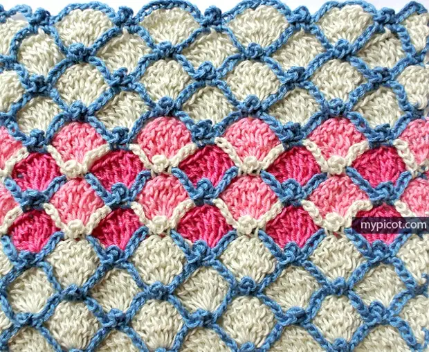 Très belle et inhabituelle motif de crochet