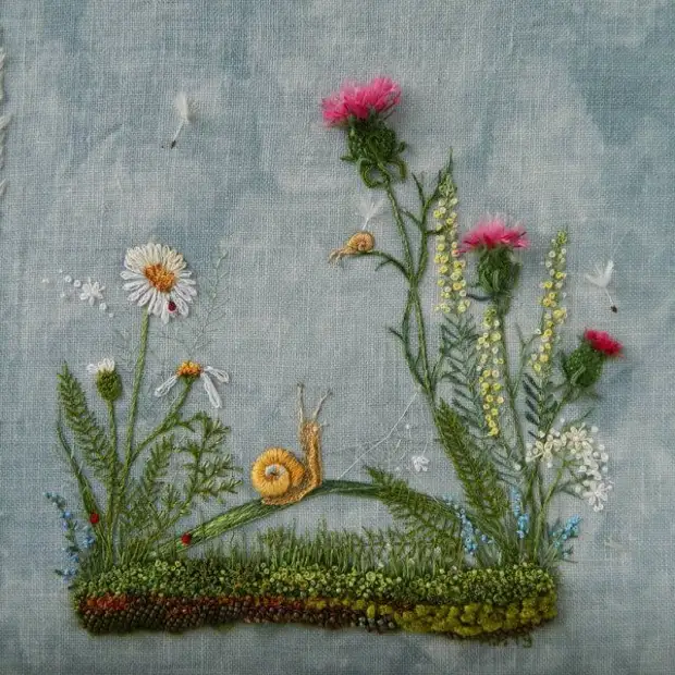 Broderie de l'auteur élégant Rosa Andreva: Compositions, admiration décente