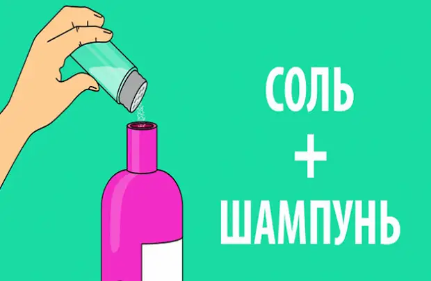 Thanh lọc nhúm muối vào dầu gội yêu thích của bạn, hiệu ứng sẽ làm bạn ngạc nhiên