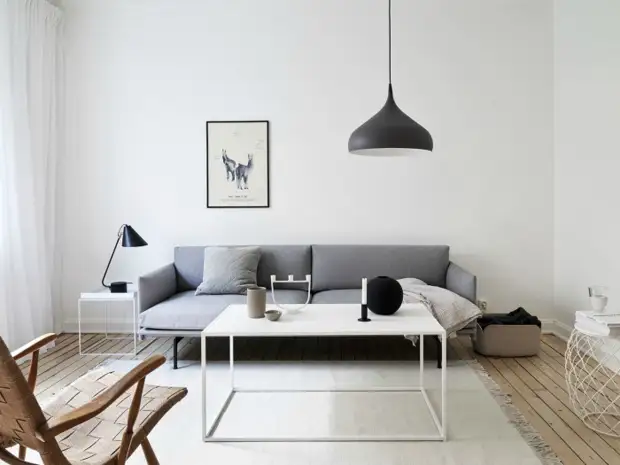 Woonkamer in stijl minimalisme. | Foto: Pinterest.