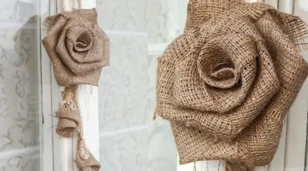 Blommen fan Burlap doch it sels