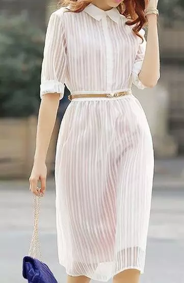 Love The Sheerness Of This Dress, Compledend with a Belt to Draw The Attention to Her Waist ... Ylime XXX
