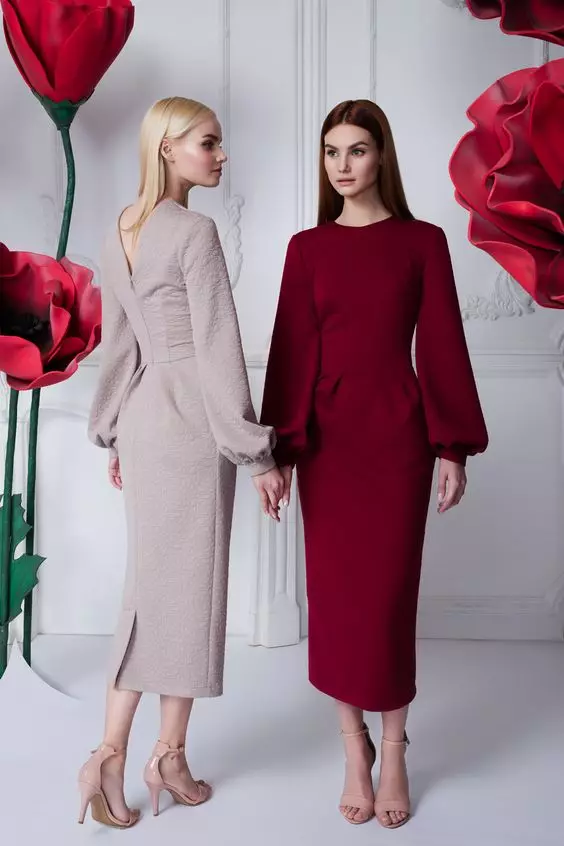 Beige "Lily" Beige - 26,990 Rubles, Lily's Dress Burgundy - 26,990 Rubles