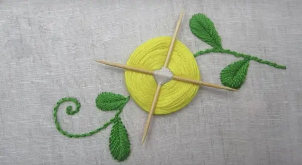 Non-standard use of toothpicks for the original embroidery