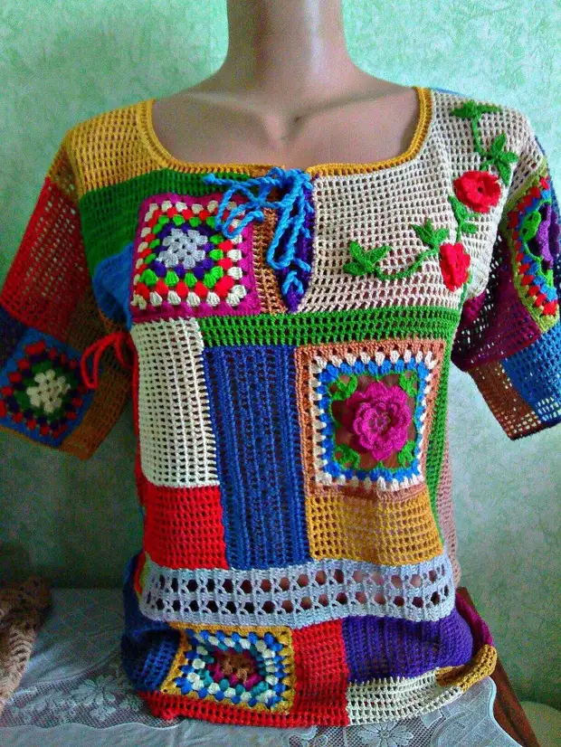 Patchwork Knitting atau Patchwork! Saya hanya jatuh cinta dengan teknik ini. Lihat dan Inspire)