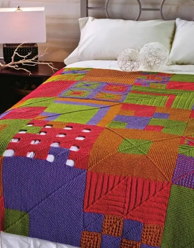 Patchwork knitting na patchwork! Tiako fotsiny ity teknika ity. Jereo sy aingam-panahy)