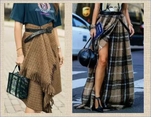 Apseakling - upcycling - நாம் Plaid இருந்து துணிகளை தைக்க - மாதிரிகள் ஒரு தேர்வு