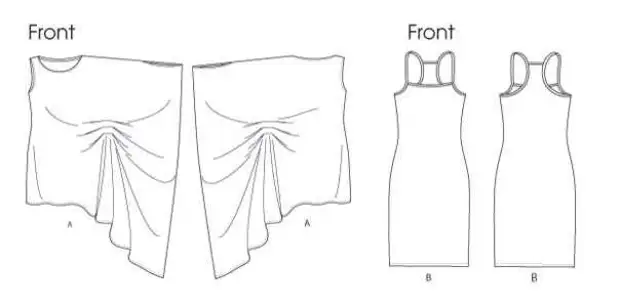 オリジナルの縞模様のドレス（パターン）