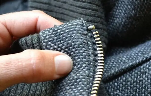 რა zipperate zipper ისე, რომ არ დამალვა?