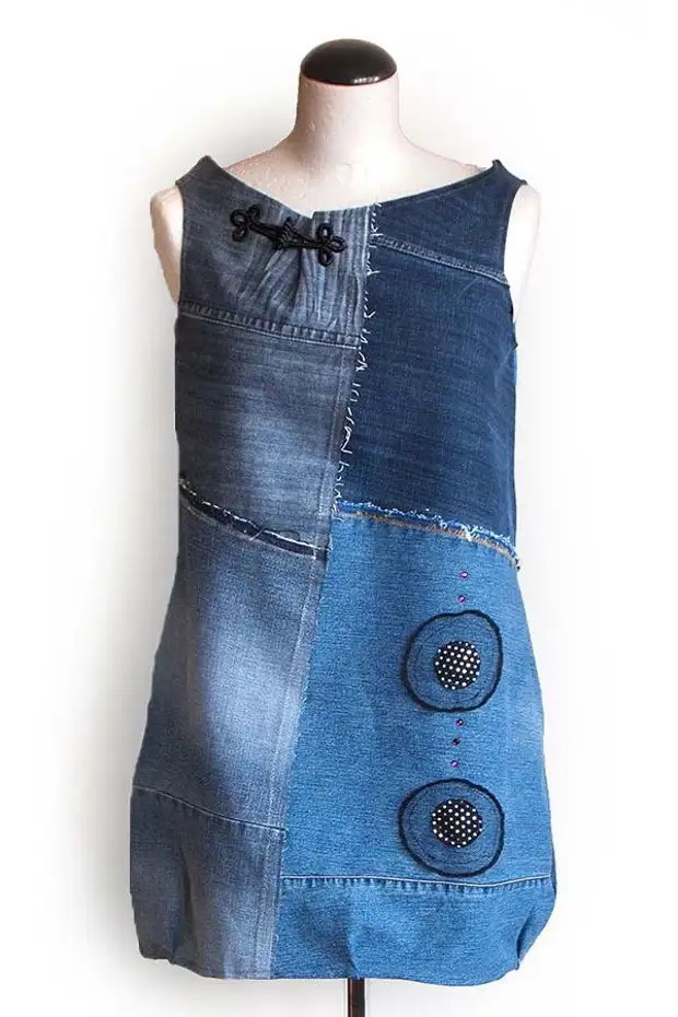 Dress daga jeans Hoto 12