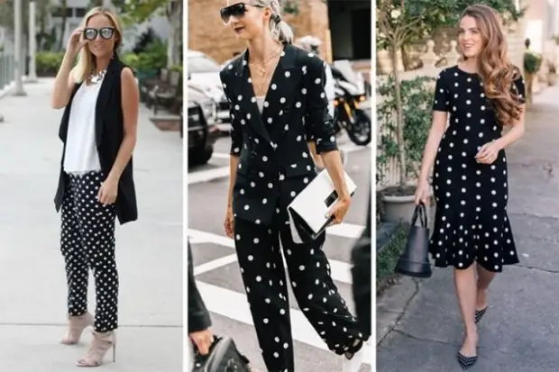 Polka Dot - Sezona çapkirinê ya Fashion 2019. Meriv çawa tiştan li xwe dike