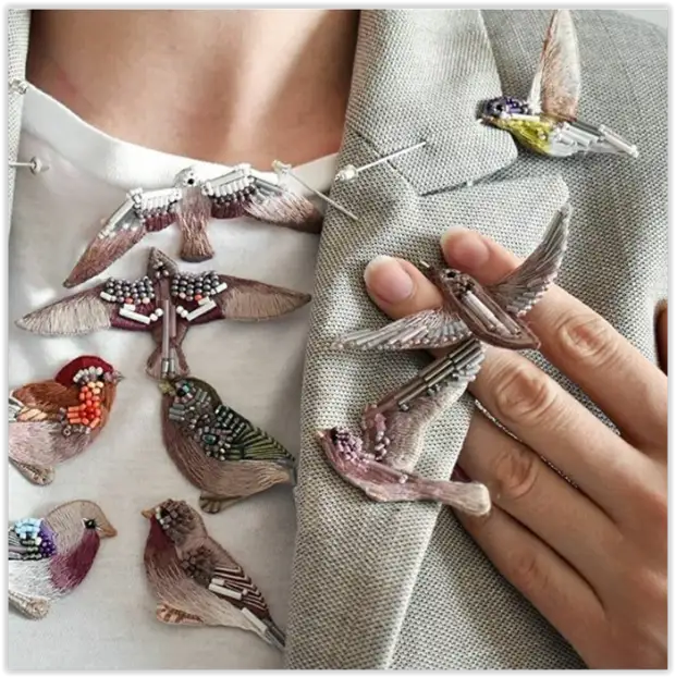 Miniature embroidery from Valeria Petunina. Mixing various techniques and incredible result!