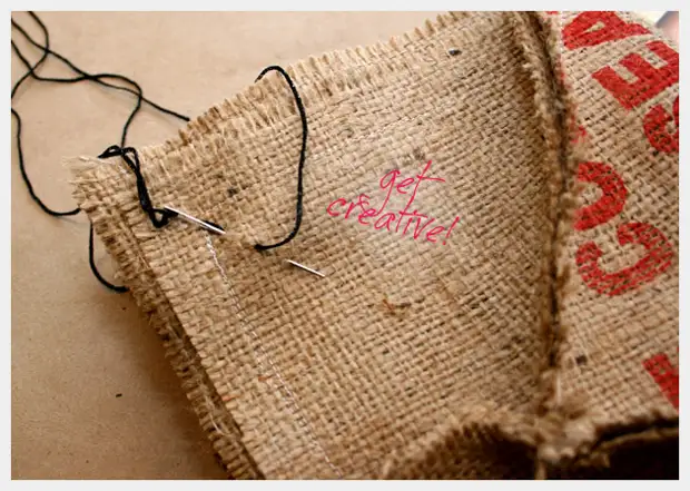 Bags of burlap ... 50 ideas! Yes, what else ...