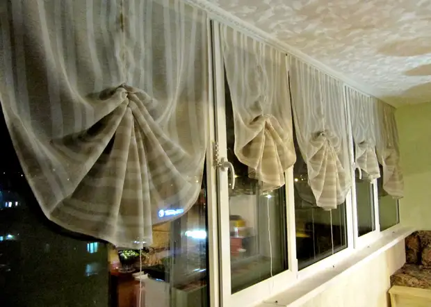 Curtains on the balcony do it yourself: master class