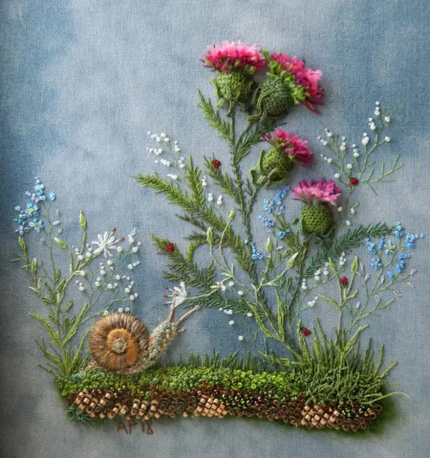 Makarmin sa bulak nga embroidery rosa Andreva