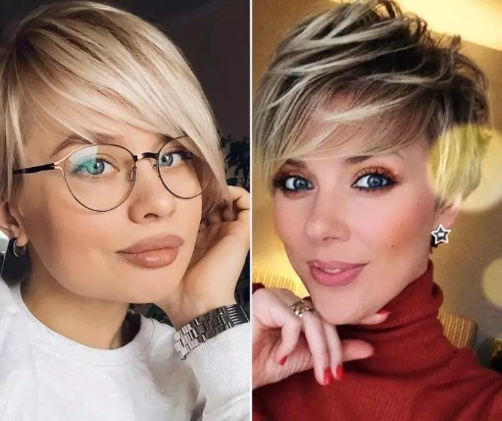 Warna rambut yang unik untuk potongan rambut pendek