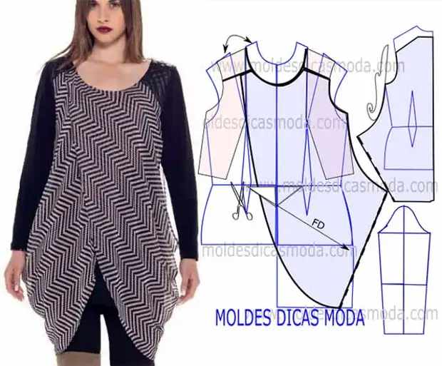 Patróns de blusas e chaquetas pouco comúns