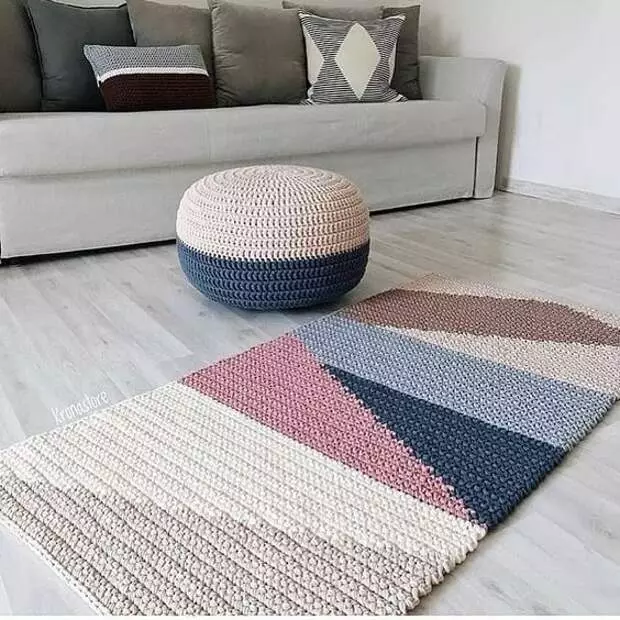 Paklāji mājās, kas ir viegli pielīmēt parastajā, biezā tamborā! Knitting shēmas