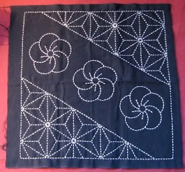 Sashiko patroan ... kussen