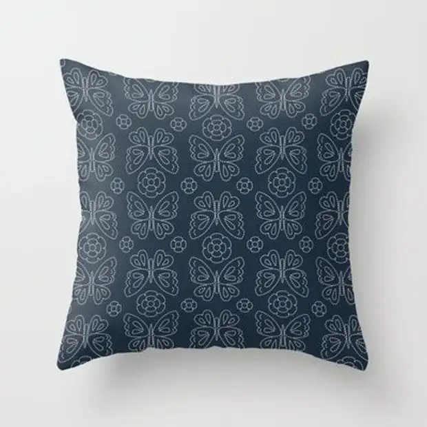 Friefet Ġappuniżi Sashiko & Fjuri Armi Pillow