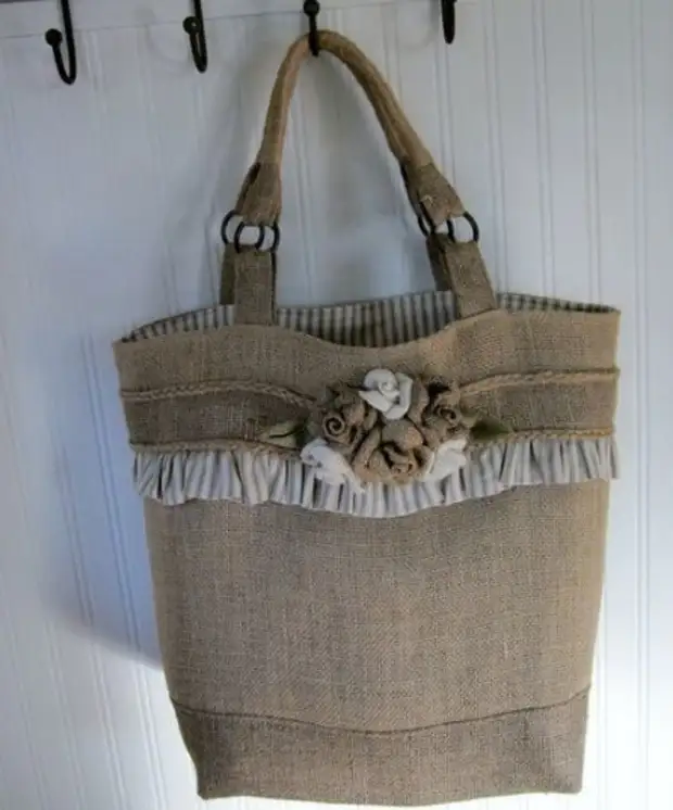 Mga bag ng burlap ... 50 mga ideya! Oo, ano pa ...