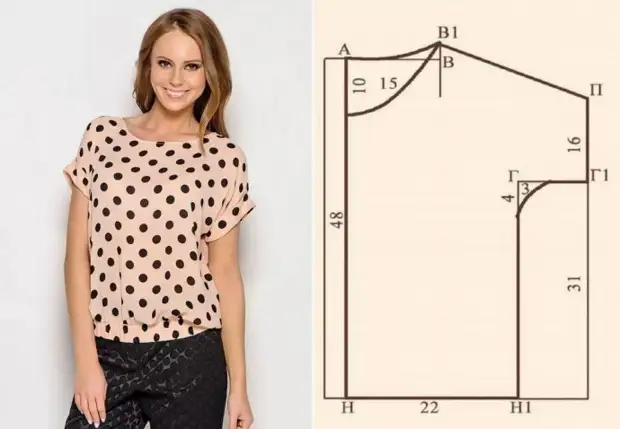 Модел на интересна плетена блуза