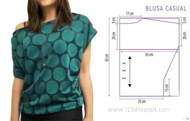 Модел на интересна плетена блуза