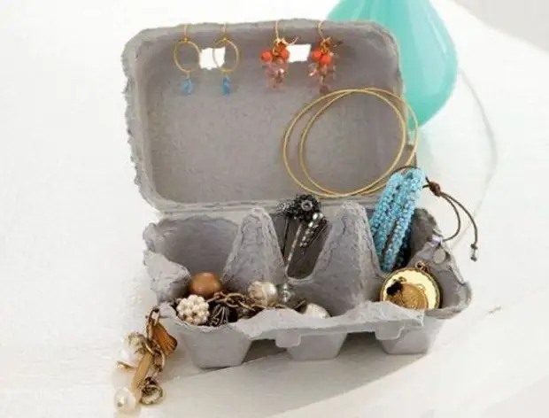 Organizer for jewelry of trays for eggs