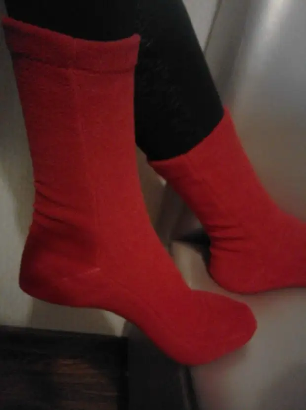 Sew socks from fleece