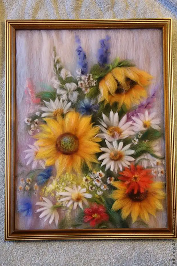 Malování vlněné obrázky květiny (12) (466x700, 419kb)