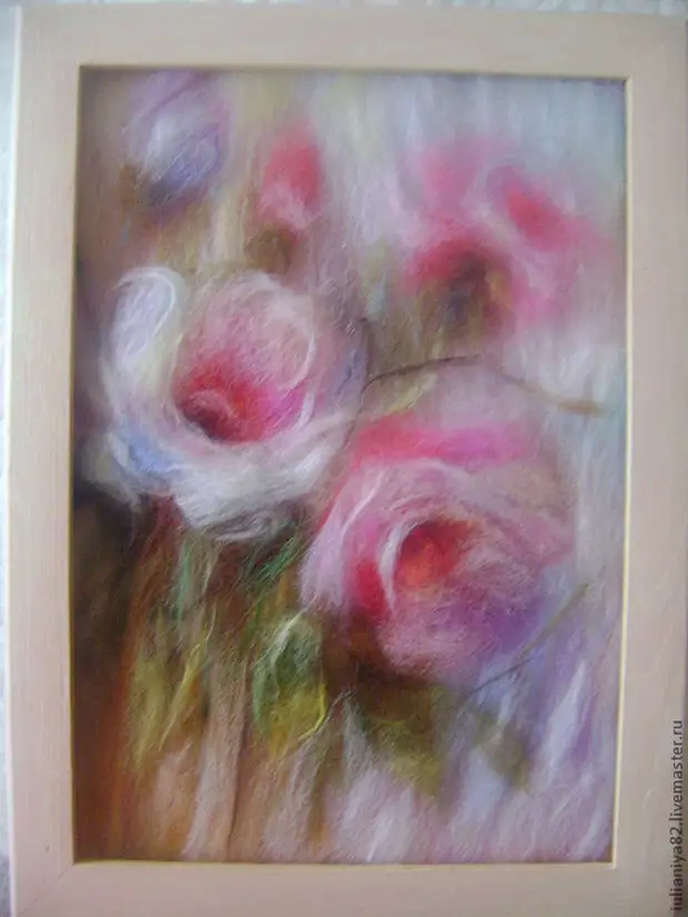 Malerei Wolle Bilder Blumen (15) (525x700, 381kb)