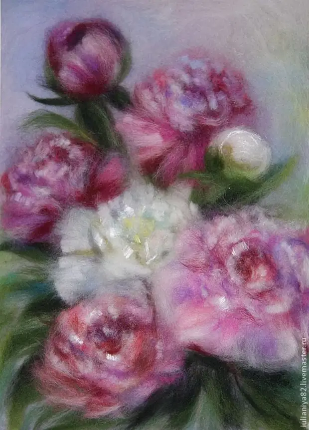 Malování vlněné obrázky květiny (16) (503x700, 358kb)