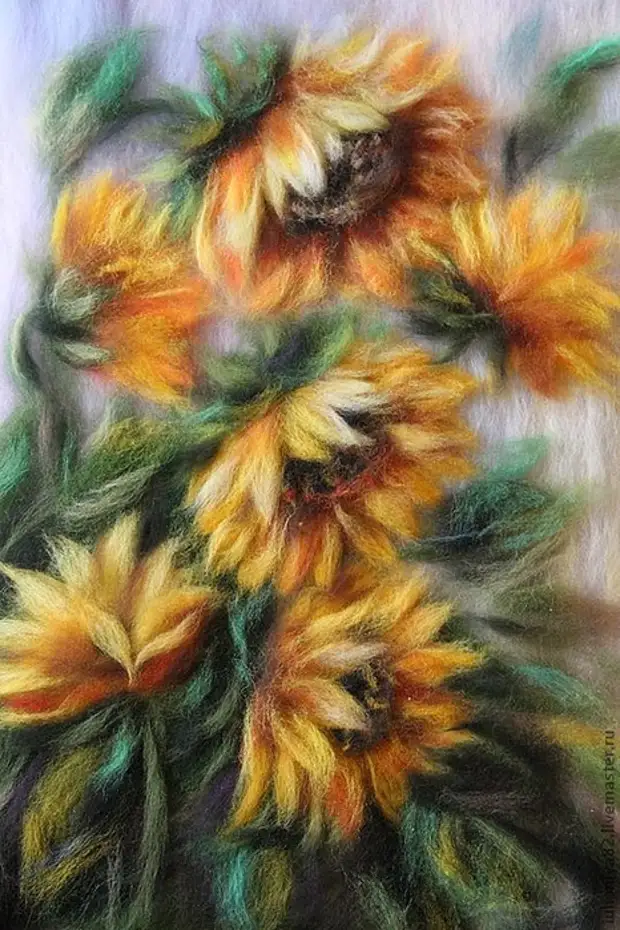 Peinture de peinture de laine fleurs (18) (466x700, 398KB)