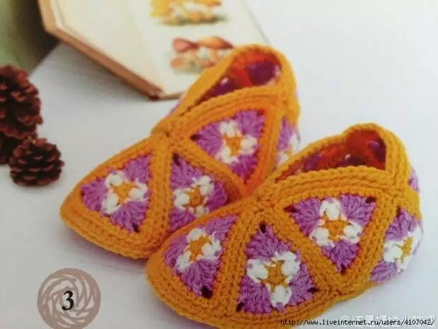 Sandal Triangular Crochet.