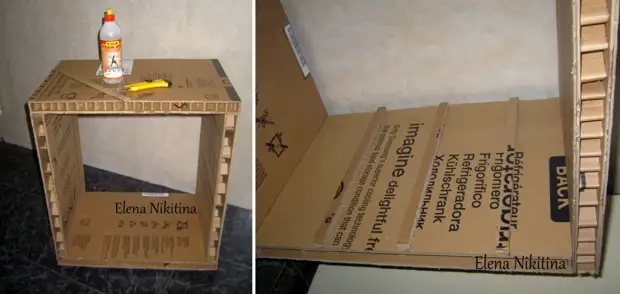 Cardboard dresser: Master vasega