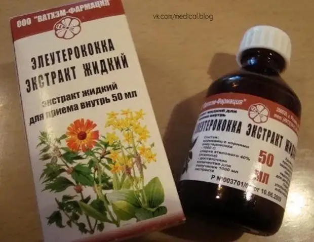 Bi arîkariya eleutherokokka tincture re çirûsk û pizrikan derxînin