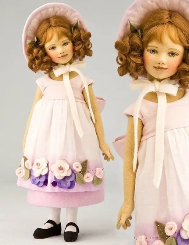 Maravillosas muñecas de fieltro artista-titiritero Maggie Icono