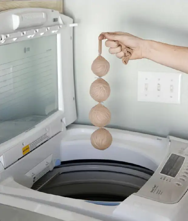 Garlandas das bólas, que é hora de enviar a unha lavadora.