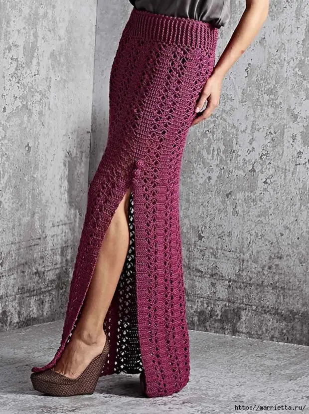 ხანგრძლივი crochet skirt. ქსოვა (2) სქემები (522x700, 379 კბ)