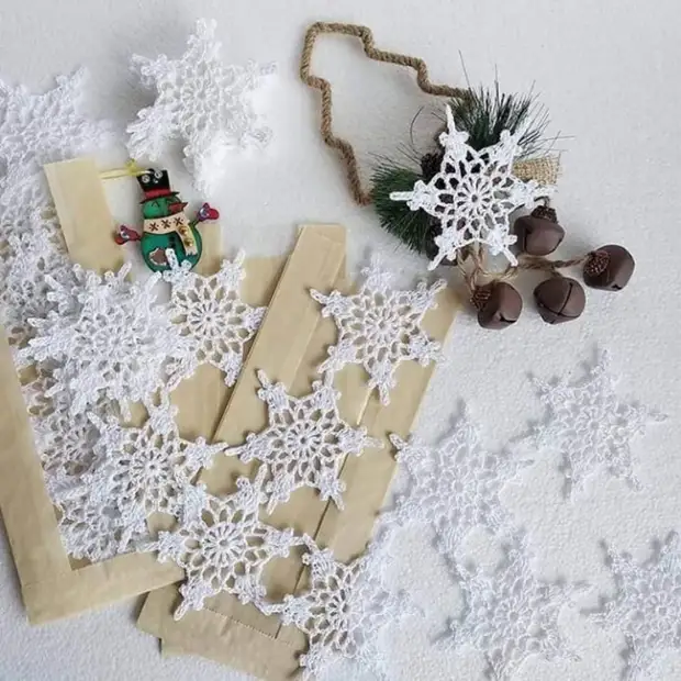 आकर्षक हिमपात जो आसानी से crocheted किया जा सकता है