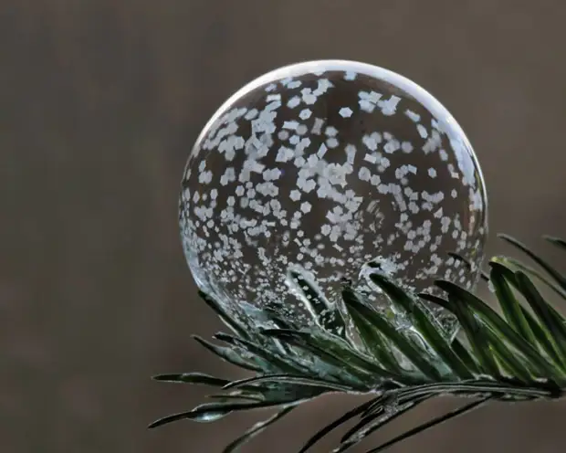 Surprise the Santa Claus itself - how to blow soap bubbles in the cold