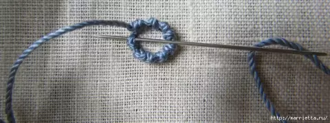 Spiral söm i broderi. Mästarklass