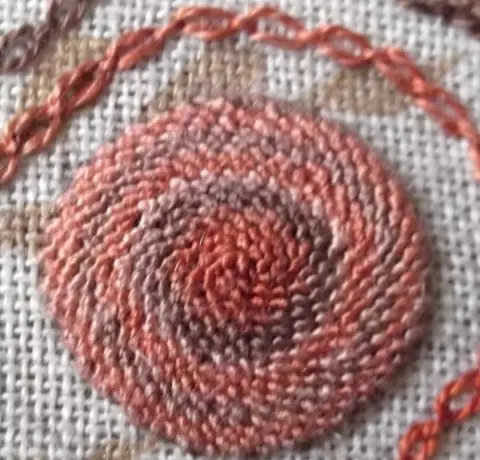 Couture en spirale dans la broderie. Cours de maître