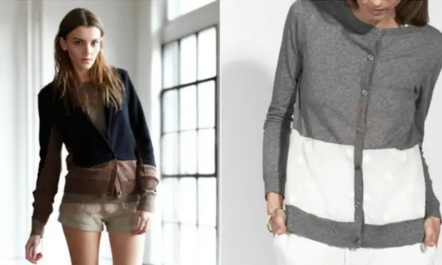 कल्पनारम्य असलेल्या एका तरुण स्त्रीसाठी: जुन्या स्वेटरवर दोन कट - एक अद्वितीय पोशाख तयार आहे! मी हे कधीही स्टोअरमध्ये पाहिले आहे ...