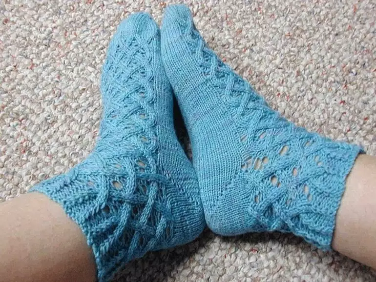 Opengewerkte sokken