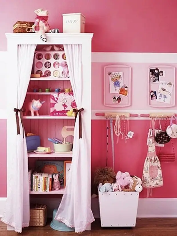 Photo: Children's in-style modern, interior decor, house, home decor, storage systems, curtains - photo on inmyroom.ru