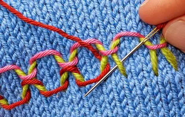 Simple, mais une telle broderie à tricoter spectaculaire