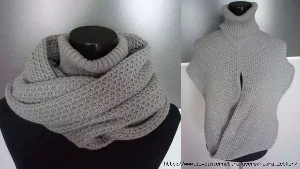 Wazo kubwa kwa hali ya hewa ya baridi: hoods scarf na lango