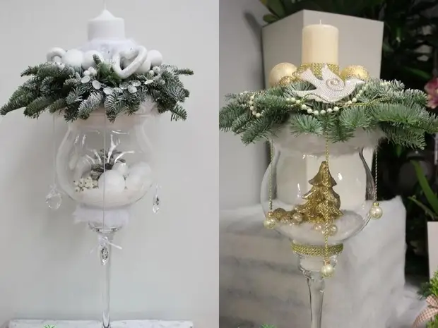 The ideas of New Year's bouquets and compositions for the festive interior