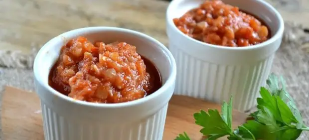 Adzhika from zucchini for winter with parsley